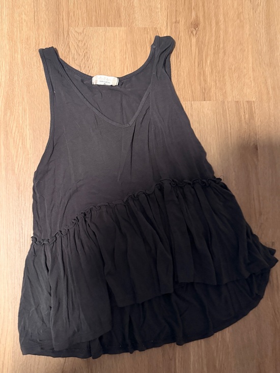 Altar'd State Tops - Altard state gray Ruffle Hem Tank Top - Women's Sleeveless Top